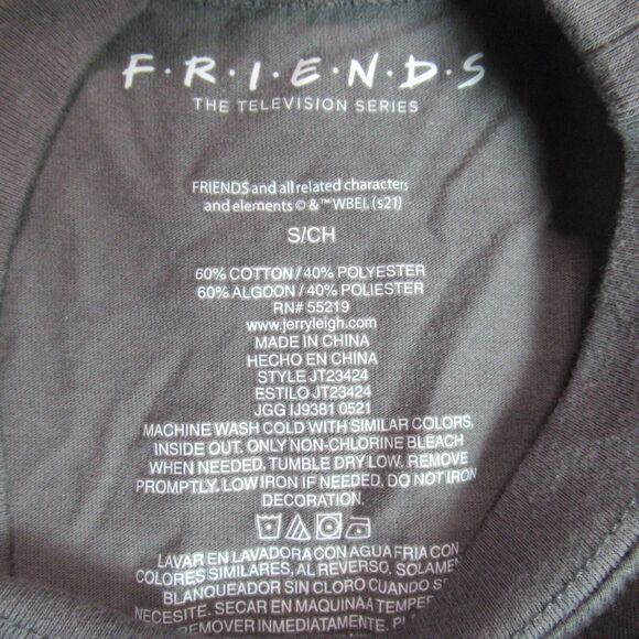 Friends T Shirt Womens Small Gray Short Sleeve Graphic Round Neck Tee TV Show - Picture 2 of 8